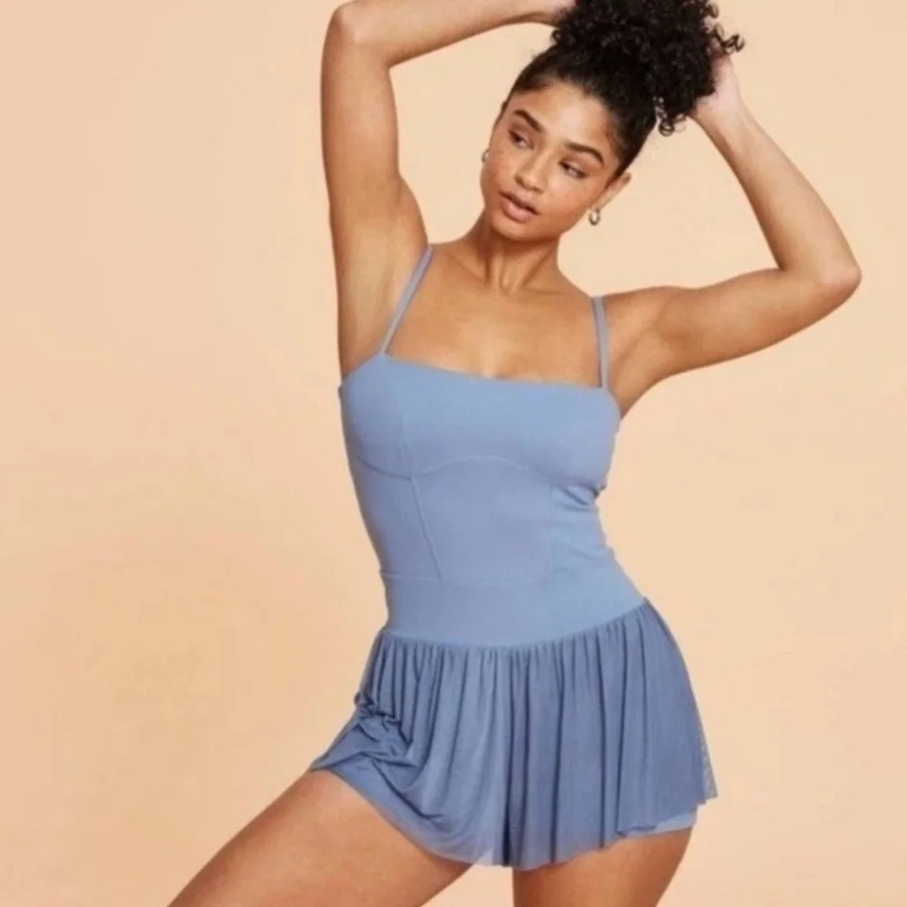 Blogilates Women's Pirouette Steel Blue Romper - Picture 1 of 6